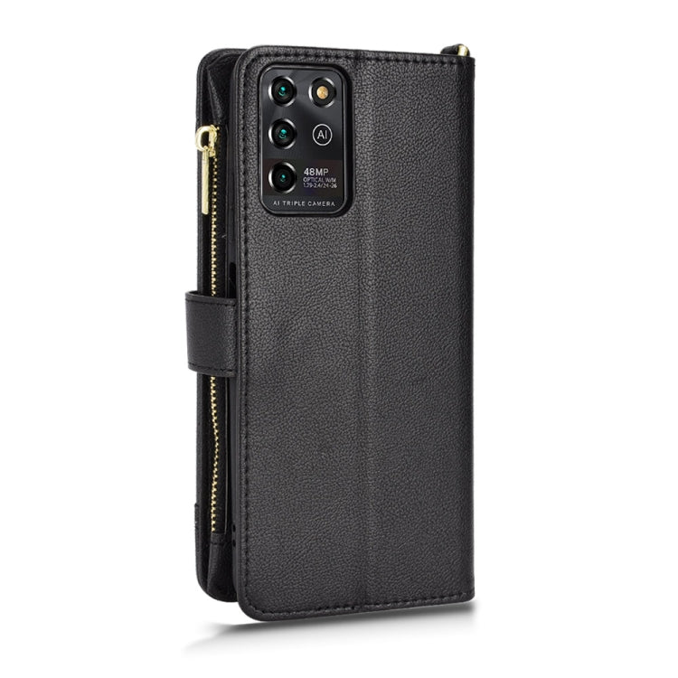 For ZTE Blade V30 Vita / V2022 Litchi Texture Zipper Leather Phone Case