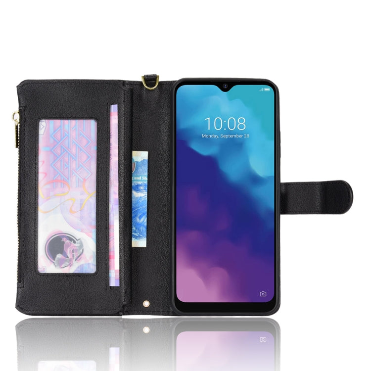For ZTE Blade V30 Vita / V2022 Litchi Texture Zipper Leather Phone Case