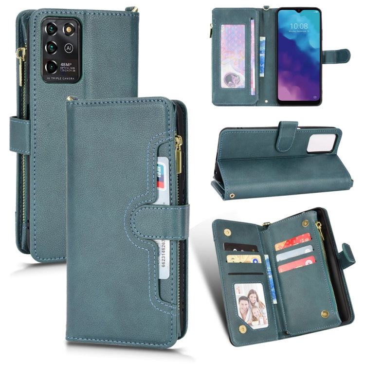 For ZTE Blade V30 Vita / V2022 Litchi Texture Zipper Leather Phone Case