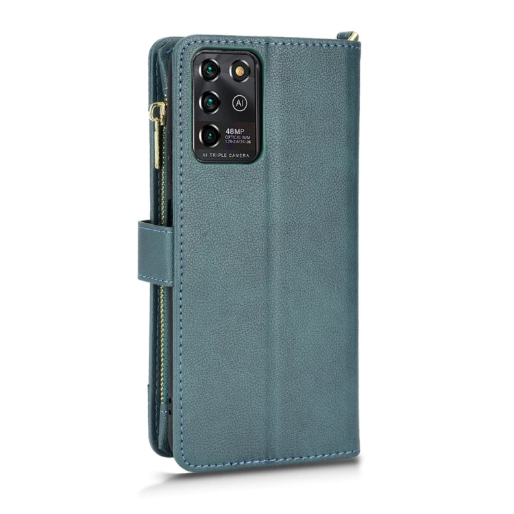 For ZTE Blade V30 Vita / V2022 Litchi Texture Zipper Leather Phone Case