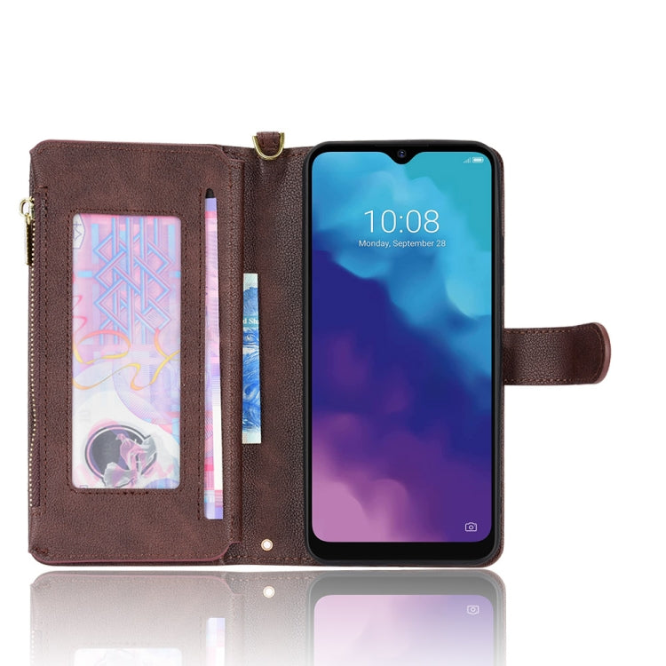 For ZTE Blade V30 Vita / V2022 Litchi Texture Zipper Leather Phone Case