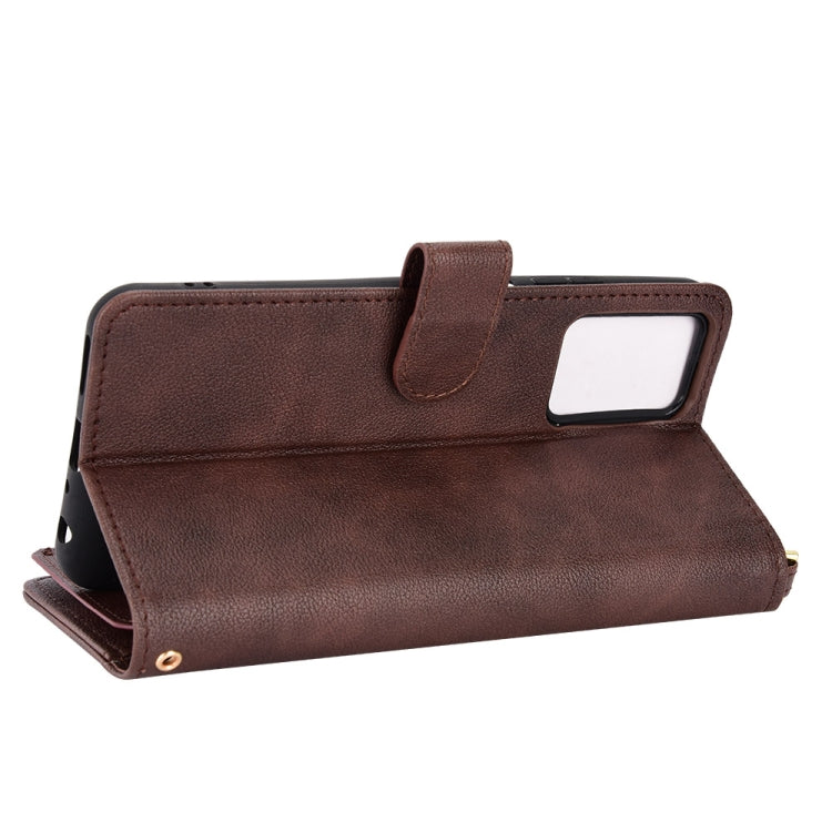 For ZTE Blade V30 Vita / V2022 Litchi Texture Zipper Leather Phone Case