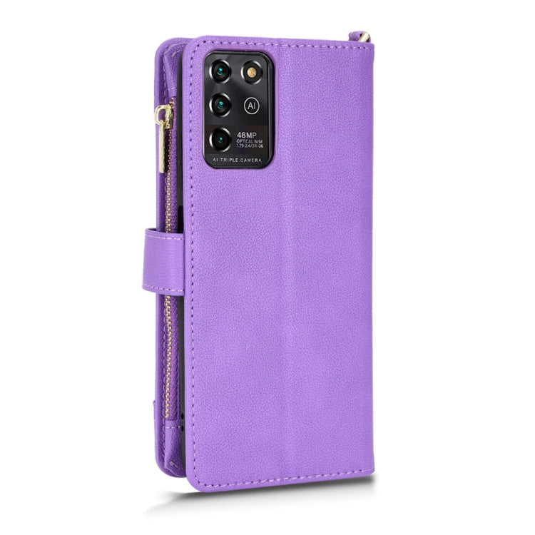 For ZTE Blade V30 Vita / V2022 Litchi Texture Zipper Leather Phone Case
