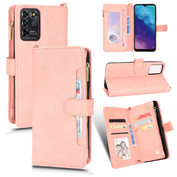 For ZTE Blade V30 Vita / V2022 Litchi Texture Zipper Leather Phone Case