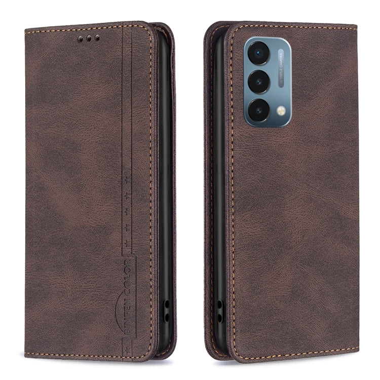 For OnePlus Nord N200 5G Magnetic RFID Blocking Anti-Theft Leather Phone Case