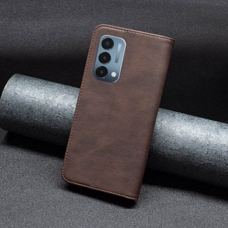 For OnePlus Nord N200 5G Magnetic RFID Blocking Anti-Theft Leather Phone Case