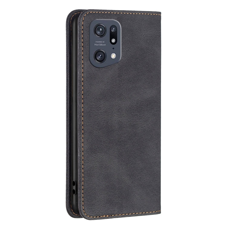 For OPPO Find X5 Pro Magnetic RFID Blocking Anti-Theft Leather Phone Case