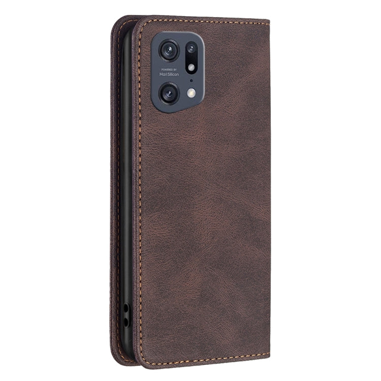 For OPPO Find X5 Pro Magnetic RFID Blocking Anti-Theft Leather Phone Case