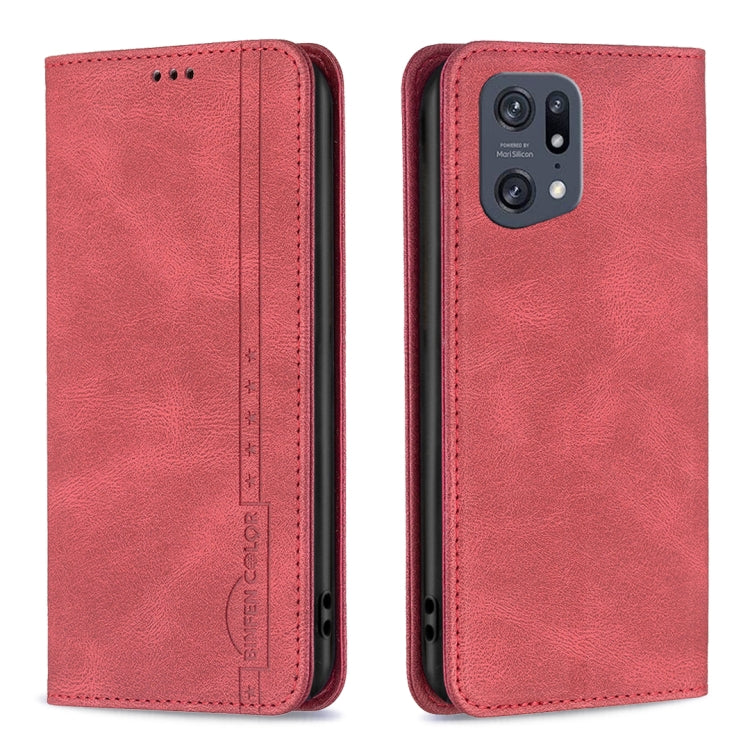 For OPPO Find X5 Pro Magnetic RFID Blocking Anti-Theft Leather Phone Case