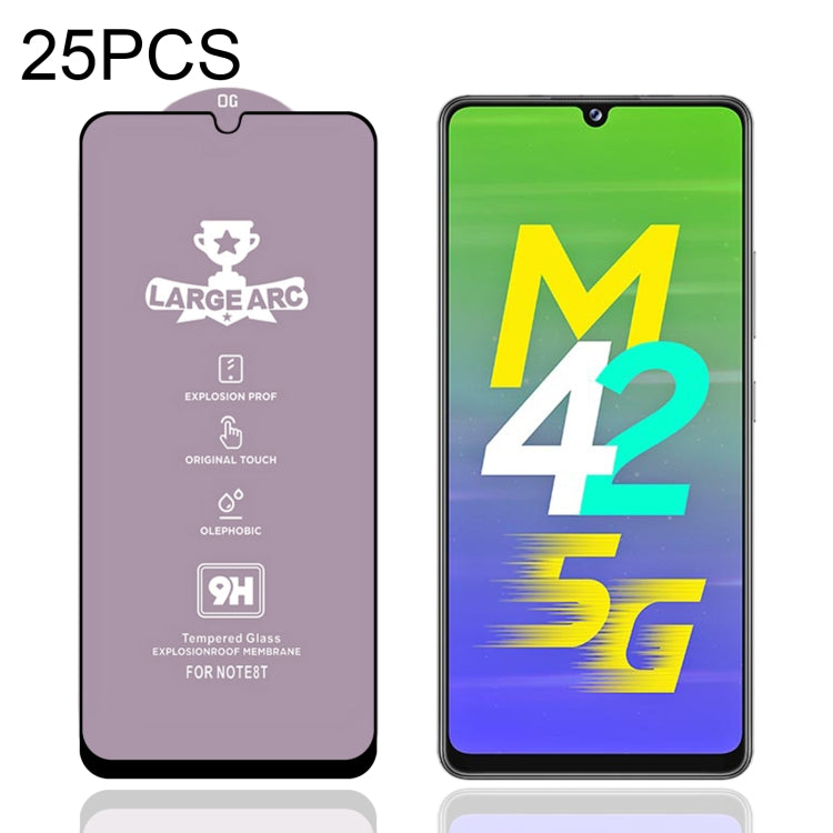 25 PCS 9H HD Alumina Tempered Glass Film For Samsung Galaxy M42 5G