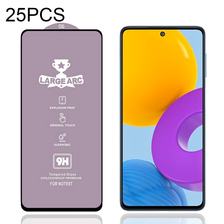 25 PCS 9H HD Alumina Tempered Glass Film For Samsung Galaxy M52 5G