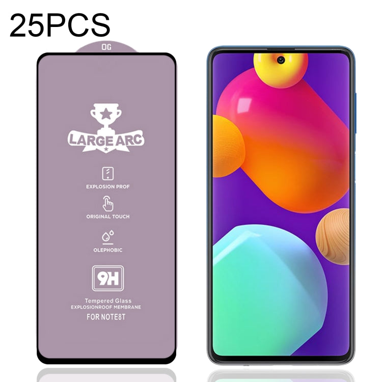 25 PCS 9H HD Alumina Tempered Glass Film For Samsung Galaxy M62