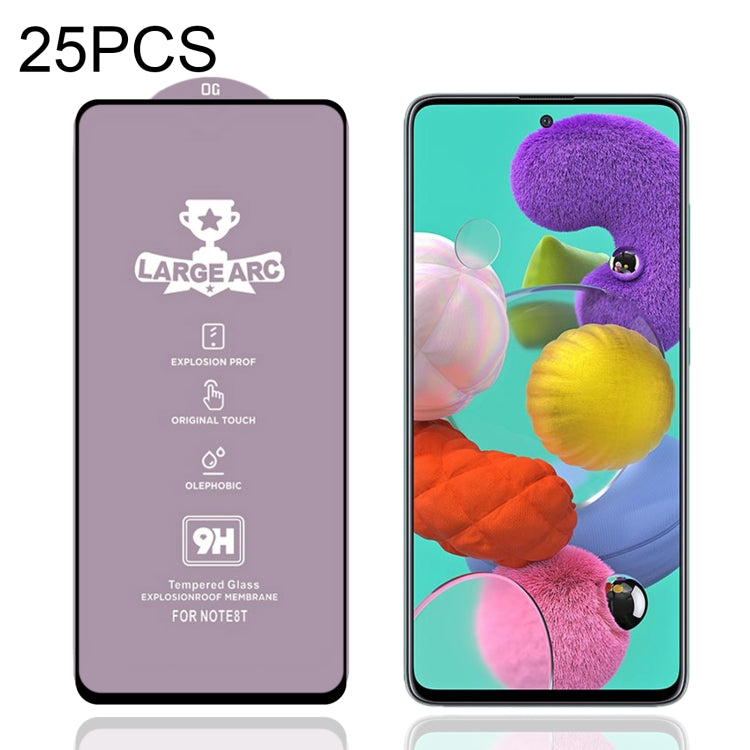 25 PCS 9H HD Alumina Tempered Glass Film For Samsung Galaxy A51
