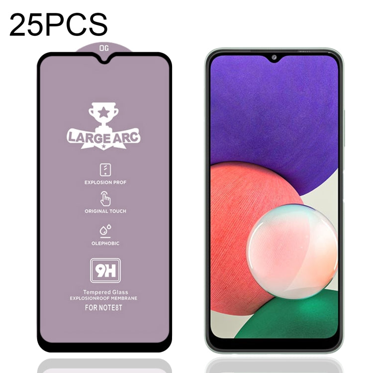 25 PCS 9H HD Alumina Tempered Glass Film For Samsung Galaxy A22 5G / A23