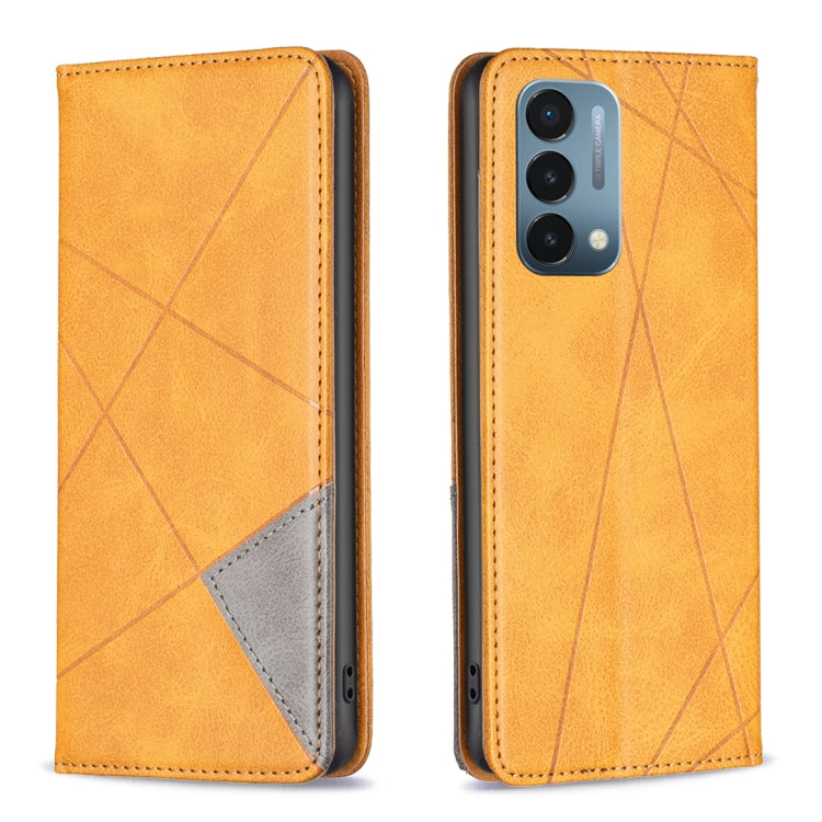 For OnePlus Nord N200 5G Prismatic Invisible Magnetic Leather Phone Case