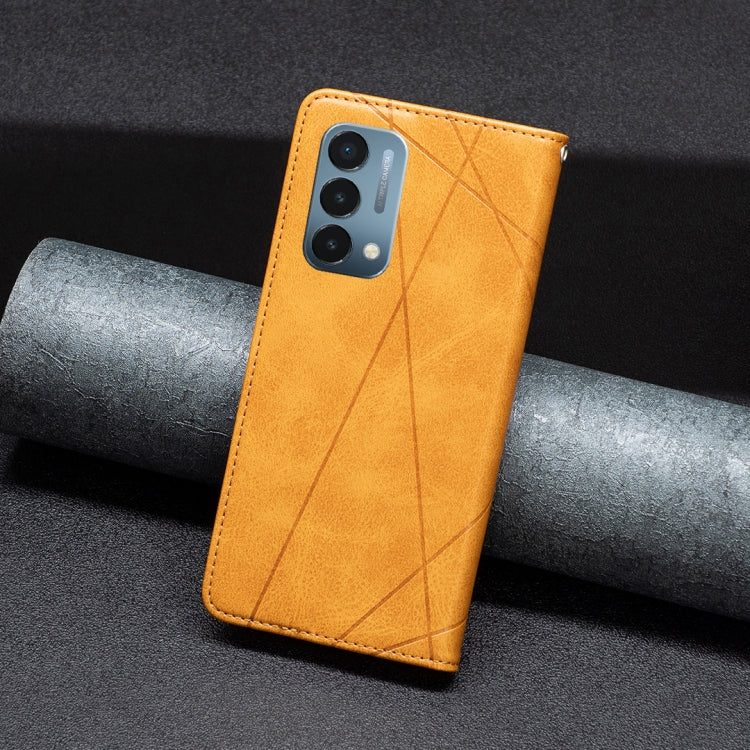 For OnePlus Nord N200 5G Prismatic Invisible Magnetic Leather Phone Case