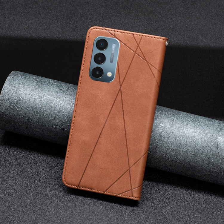 For OnePlus Nord N200 5G Prismatic Invisible Magnetic Leather Phone Case