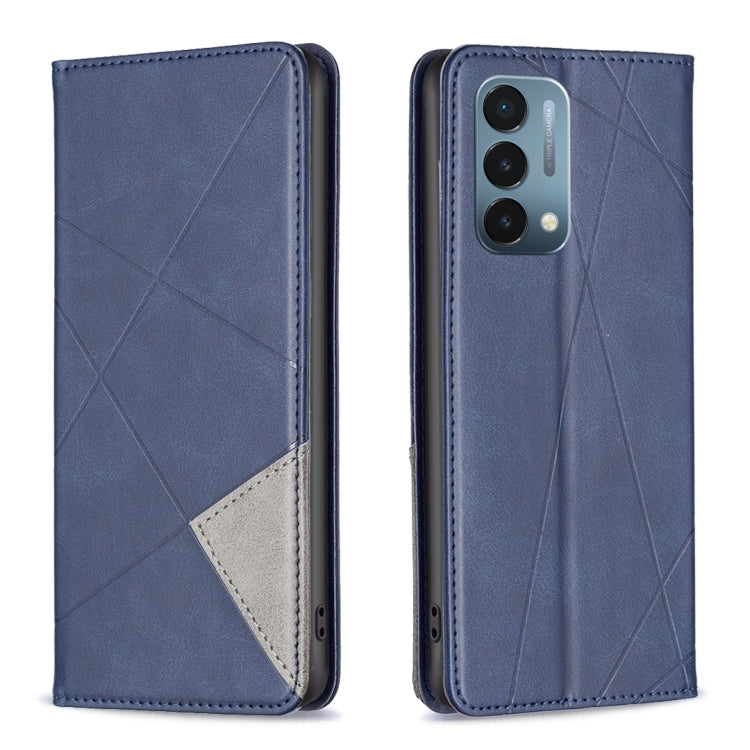 For OnePlus Nord N200 5G Prismatic Invisible Magnetic Leather Phone Case