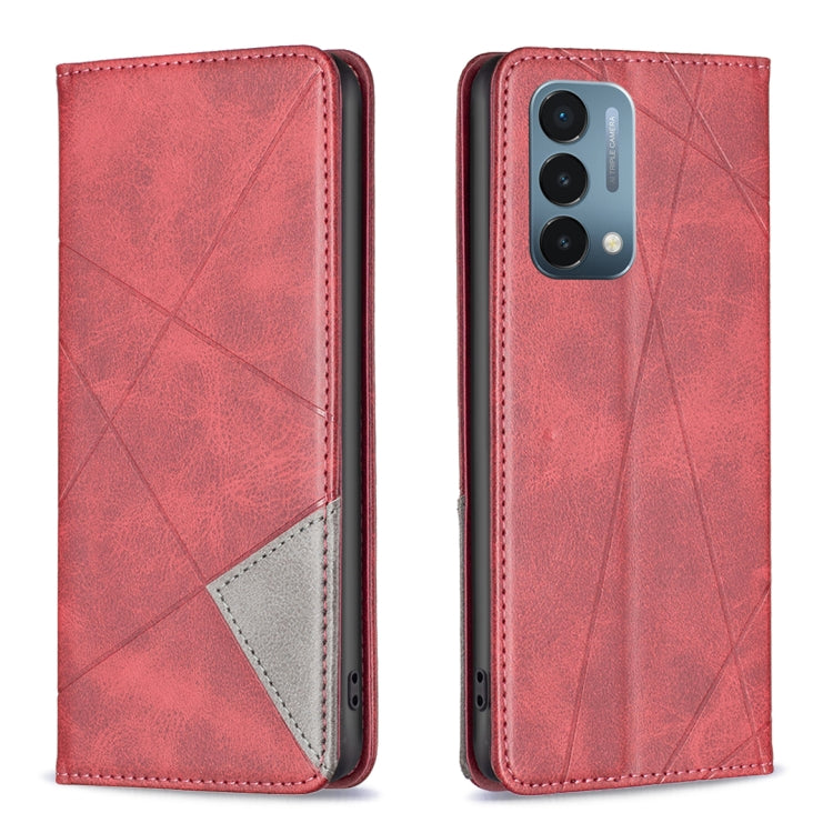 For OnePlus Nord N200 5G Prismatic Invisible Magnetic Leather Phone Case