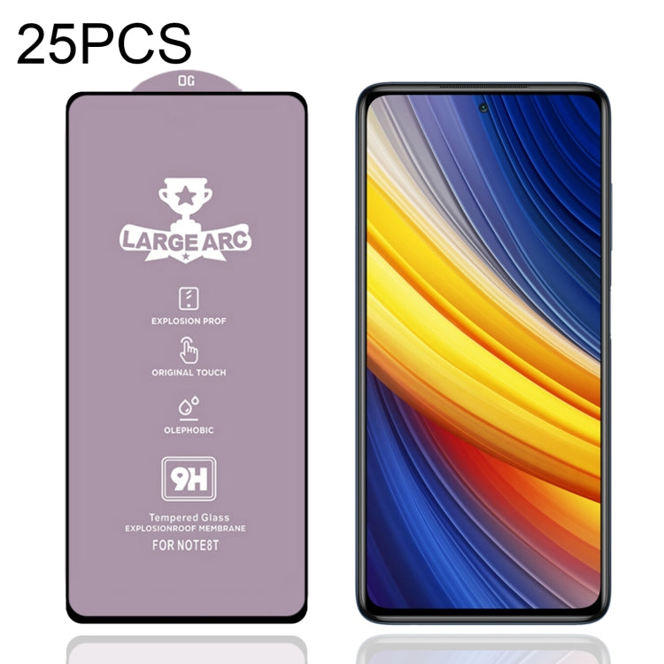 25 PCS 9H HD Alumina Tempered Glass Film For Xiaomi Poco X3 Pro