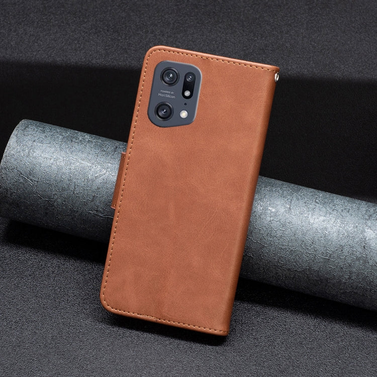 For OPPO Find X5 Pro Lambskin Texture Leather Phone Case
