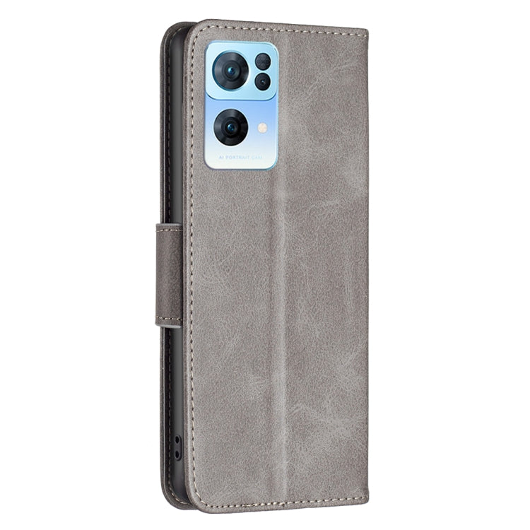For OPPO Reno7 5G Global Lambskin Texture Leather Phone Case