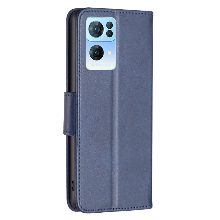 For OPPO Reno7 5G Global Lambskin Texture Leather Phone Case