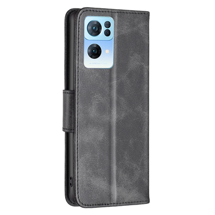 For OPPO Reno7 5G Global Lambskin Texture Leather Phone Case