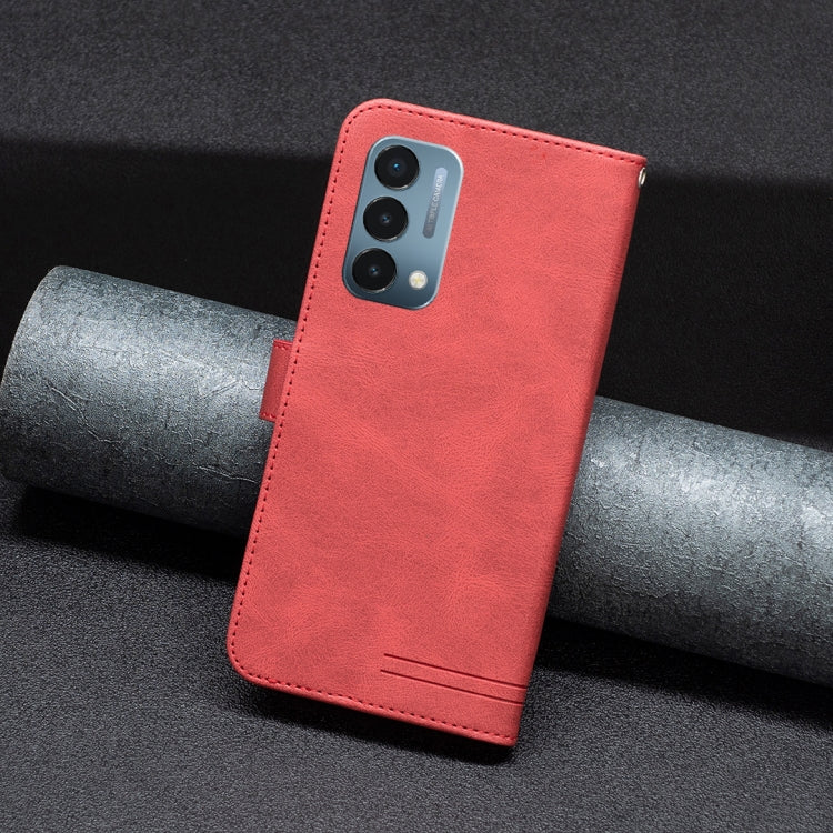 For OnePlus Nord N200 5G Magnetic Buckle RFID Flip Leather Phone Case