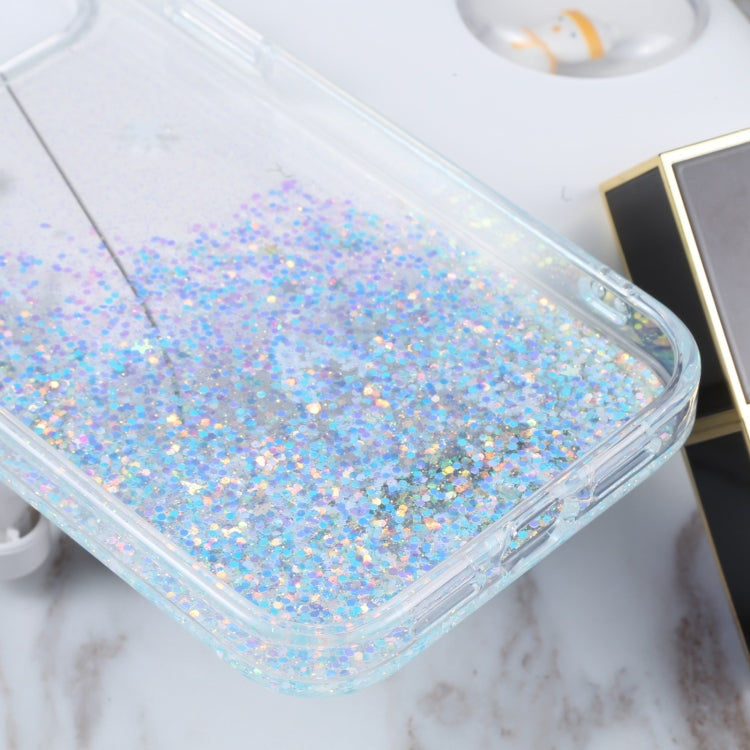 For iPhone 13 DFANS DESIGN Snowflake Starlight Shining Phone Case