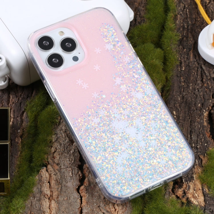 For iPhone 13 Pro DFANS DESIGN Snowflake Starlight Shining Phone Case