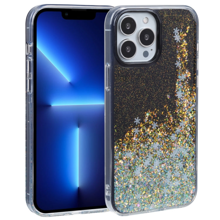 For iPhone 13 Pro DFANS DESIGN Snowflake Starlight Shining Phone Case