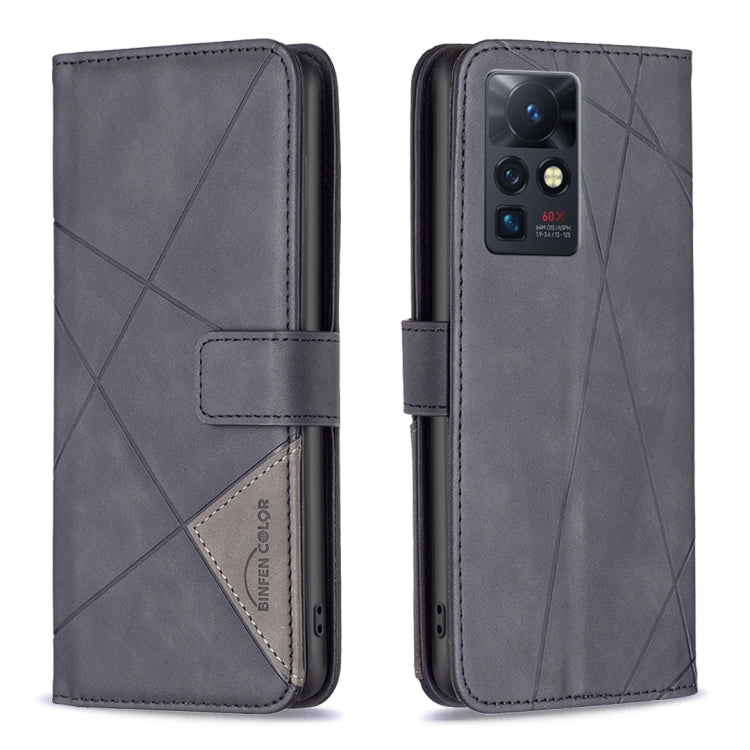 For Infinix Zero X / X Pro BF05 Magnetic Buckle Rhombus Texture Leather Phone Case