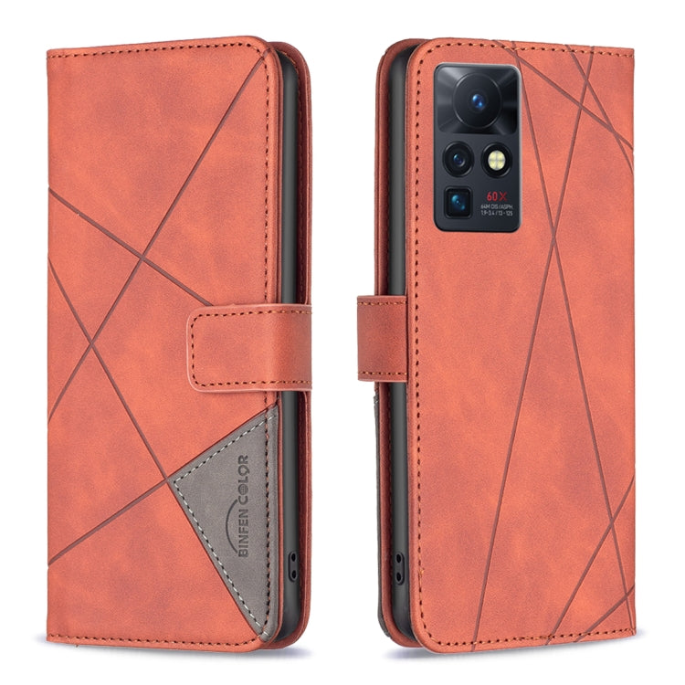 For Infinix Zero X / X Pro BF05 Magnetic Buckle Rhombus Texture Leather Phone Case