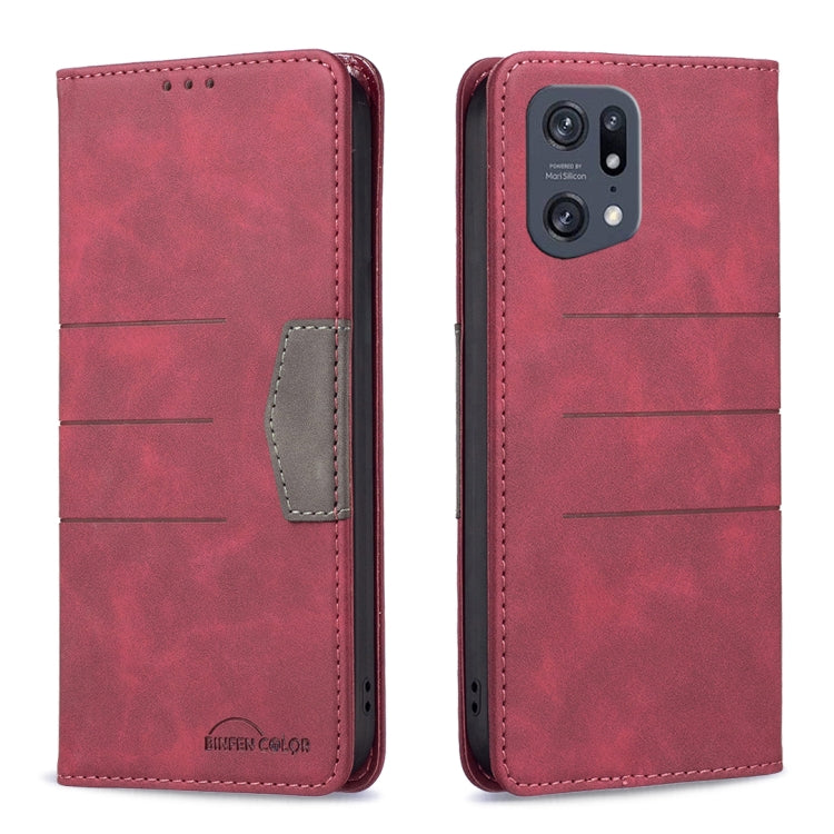 For OPPO Find X5 Pro Magnetic Splicing Leather Phone Case