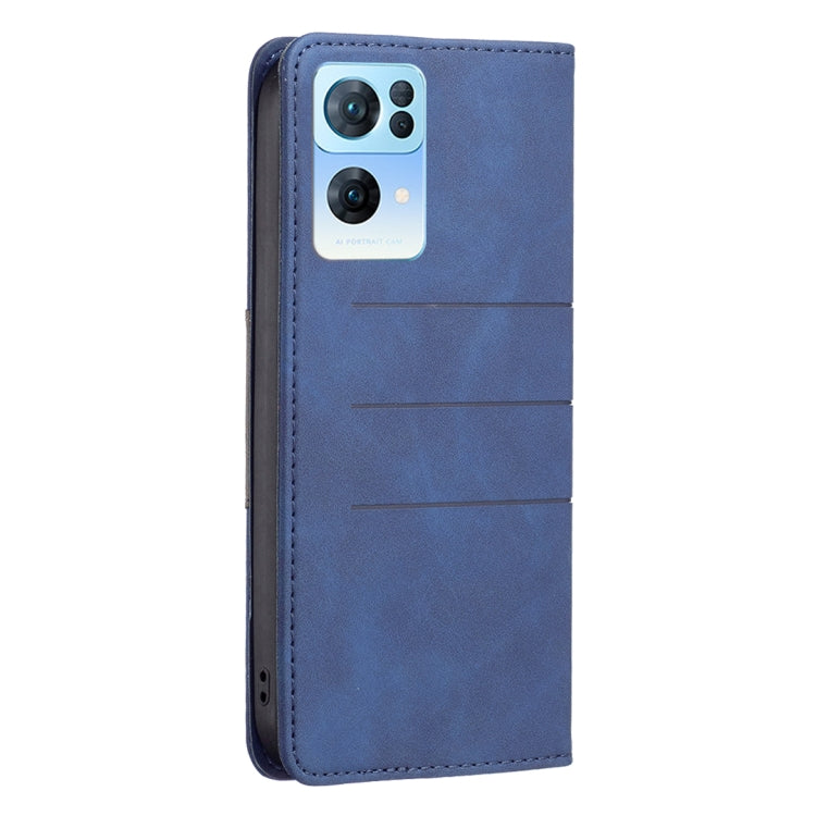 For OPPO Reno7 5G Global Magnetic Splicing Leather Phone Case