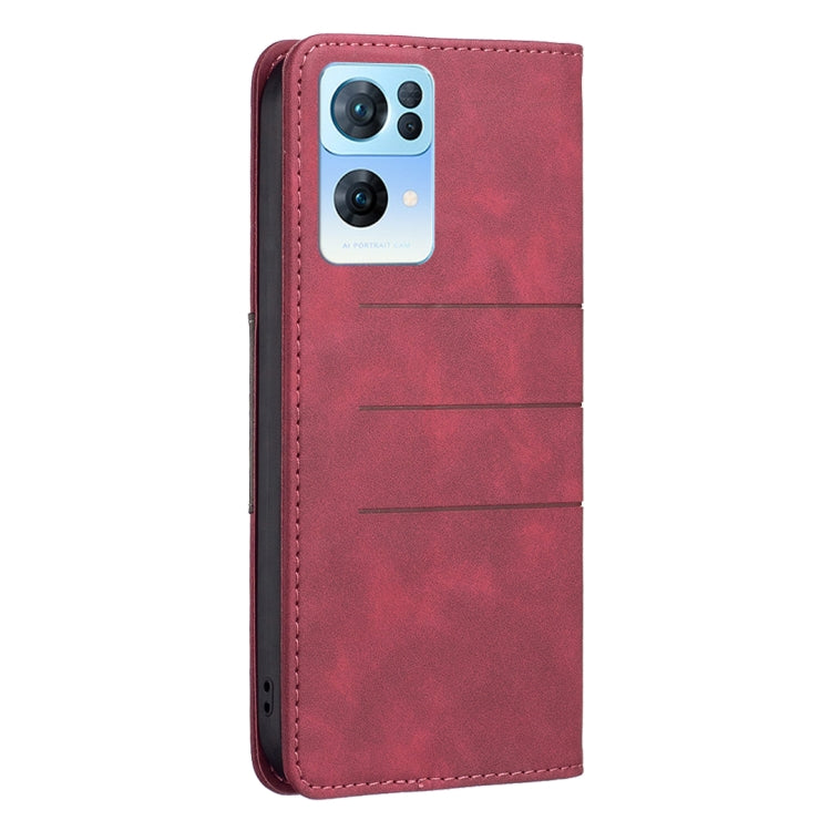 For OPPO Reno7 5G Global Magnetic Splicing Leather Phone Case