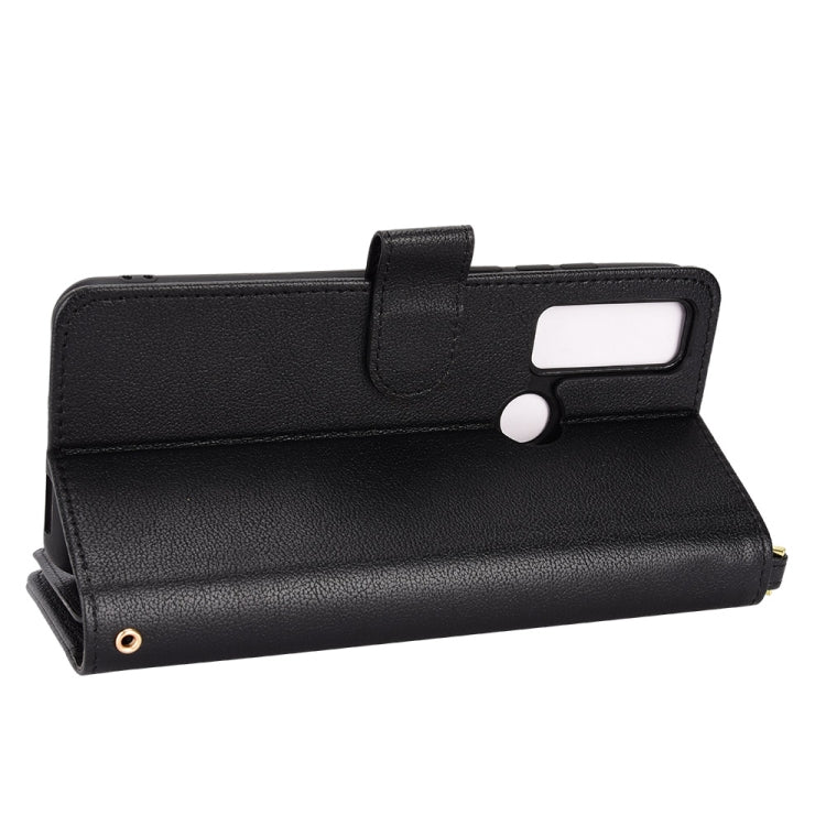 For TCL 20 SE Litchi Texture Zipper Leather Phone Case