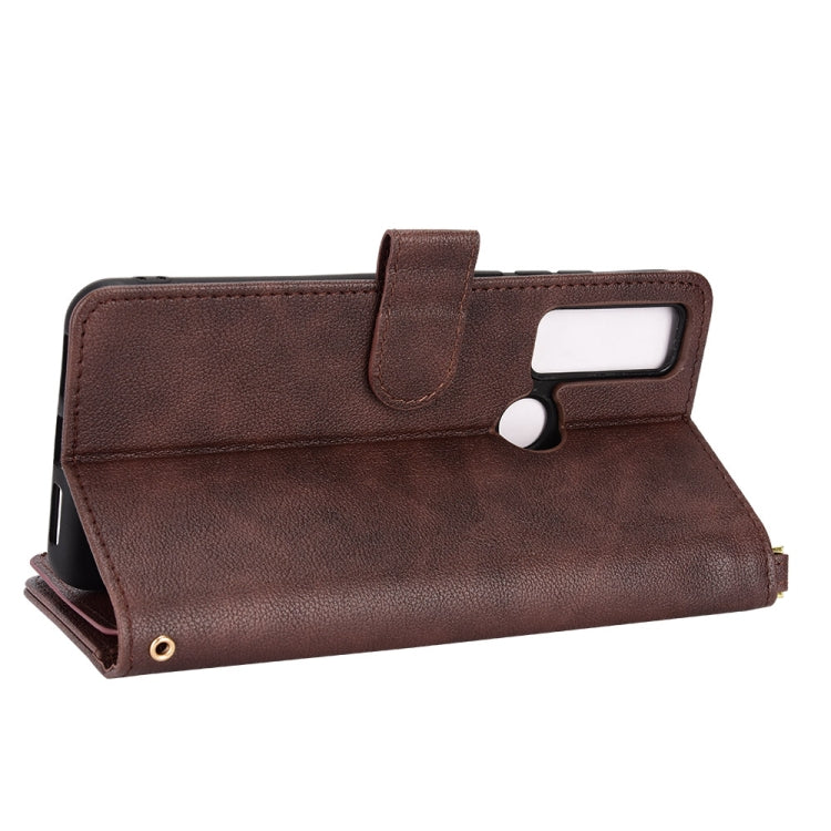 For TCL 20 SE Litchi Texture Zipper Leather Phone Case