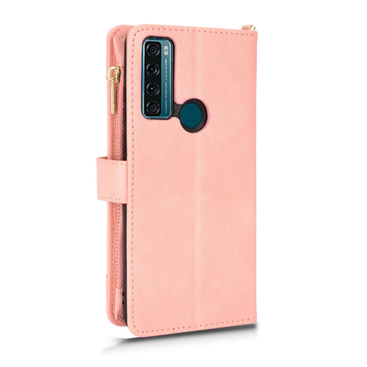 For TCL 20 SE Litchi Texture Zipper Leather Phone Case