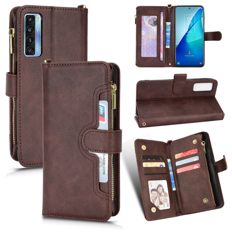 For TCL 20S / 20 5G / 20L Litchi Texture Zipper Leather Phone Case