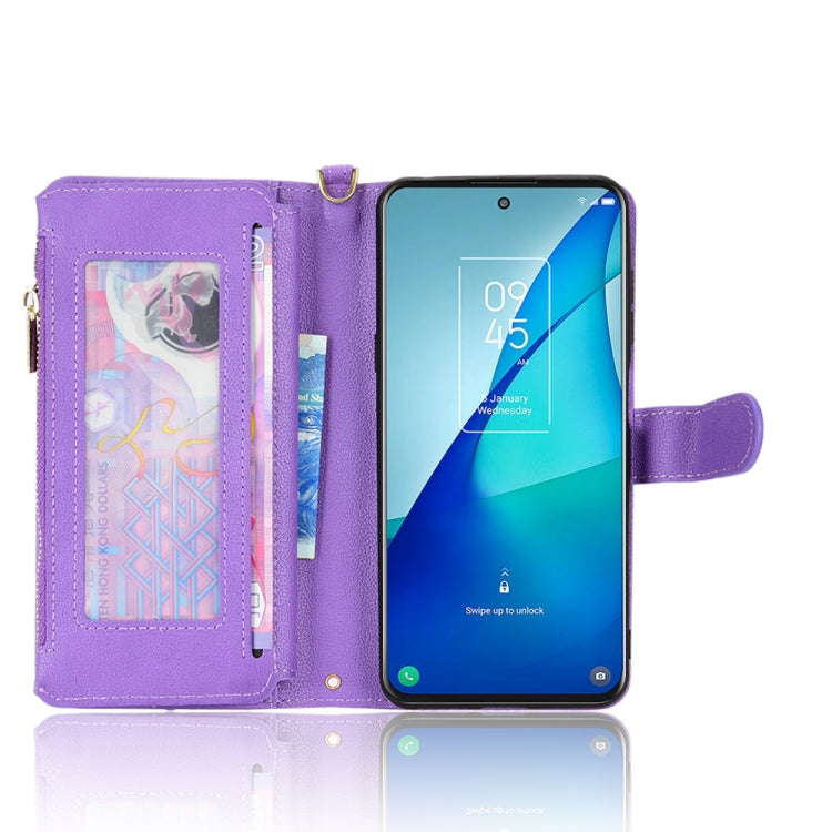 For TCL 20S / 20 5G / 20L Litchi Texture Zipper Leather Phone Case