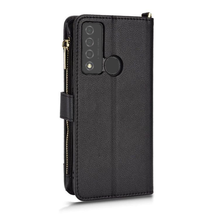 For TCL 20 XE Litchi Texture Zipper Leather Phone Case