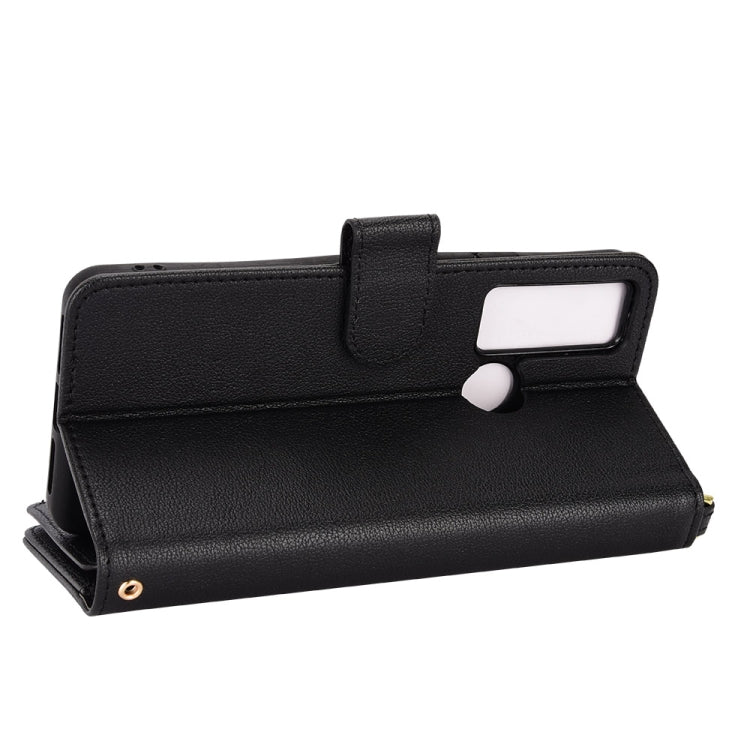 For TCL 20 XE Litchi Texture Zipper Leather Phone Case