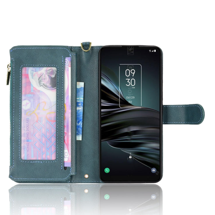 For TCL 20 XE Litchi Texture Zipper Leather Phone Case