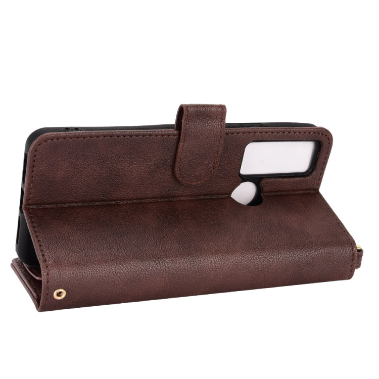 For TCL 20 XE Litchi Texture Zipper Leather Phone Case