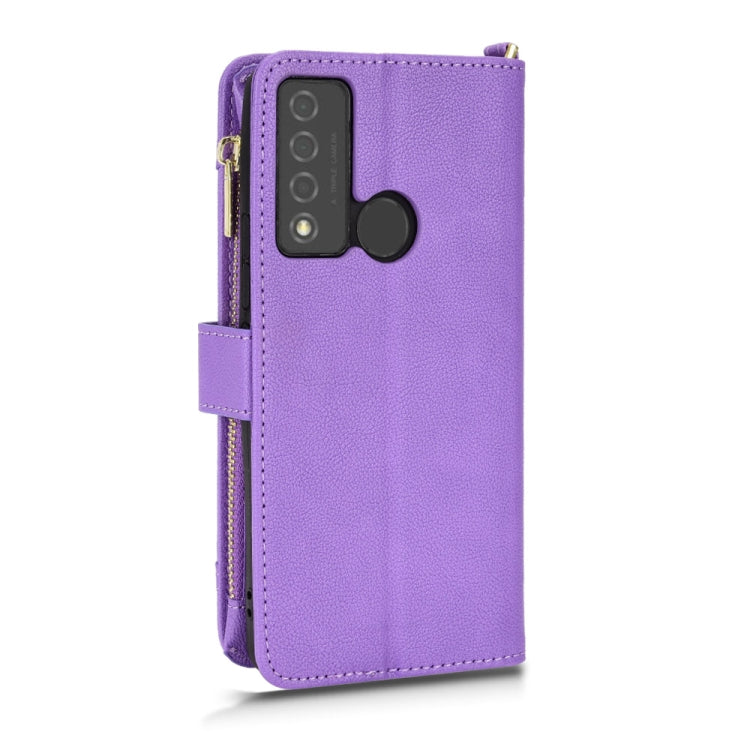 For TCL 20 XE Litchi Texture Zipper Leather Phone Case