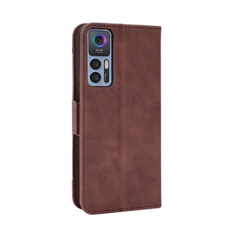 For TCL 30 5G / 30+ Skin Feel Calf Texture Card Slots Leather Phone Case