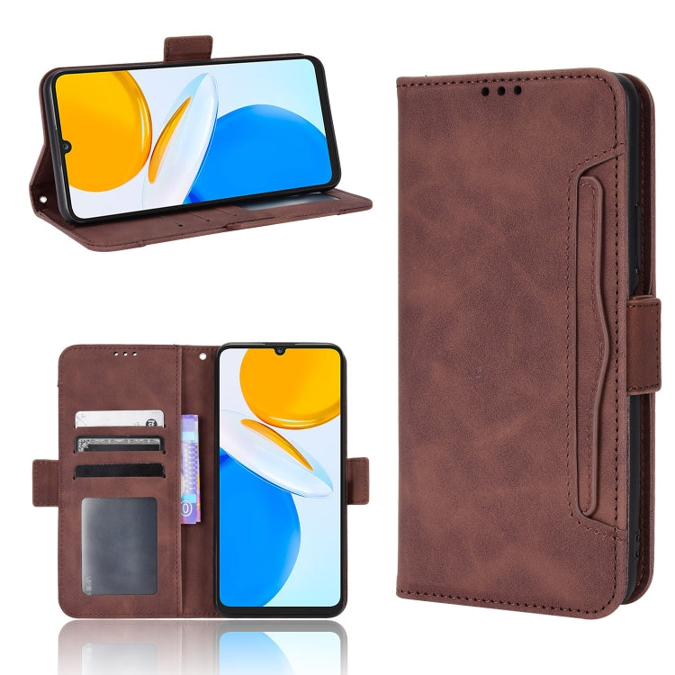 For Honor X7 Skin Feel Calf Texture Card Slots Leather Phone Case