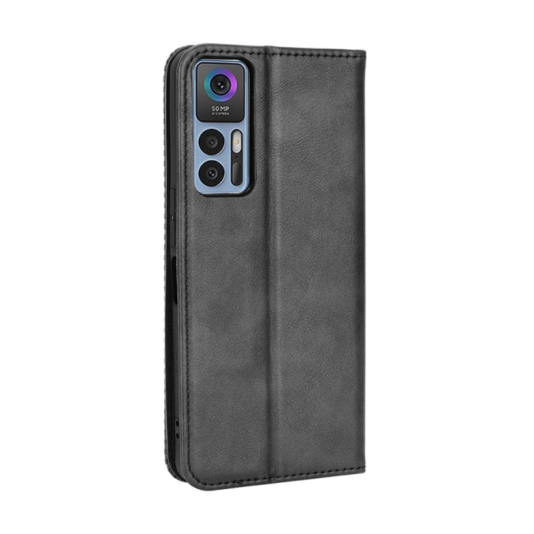 For TCL 30 5G / 30+ Magnetic Buckle Retro Texture Leather Phone Case
